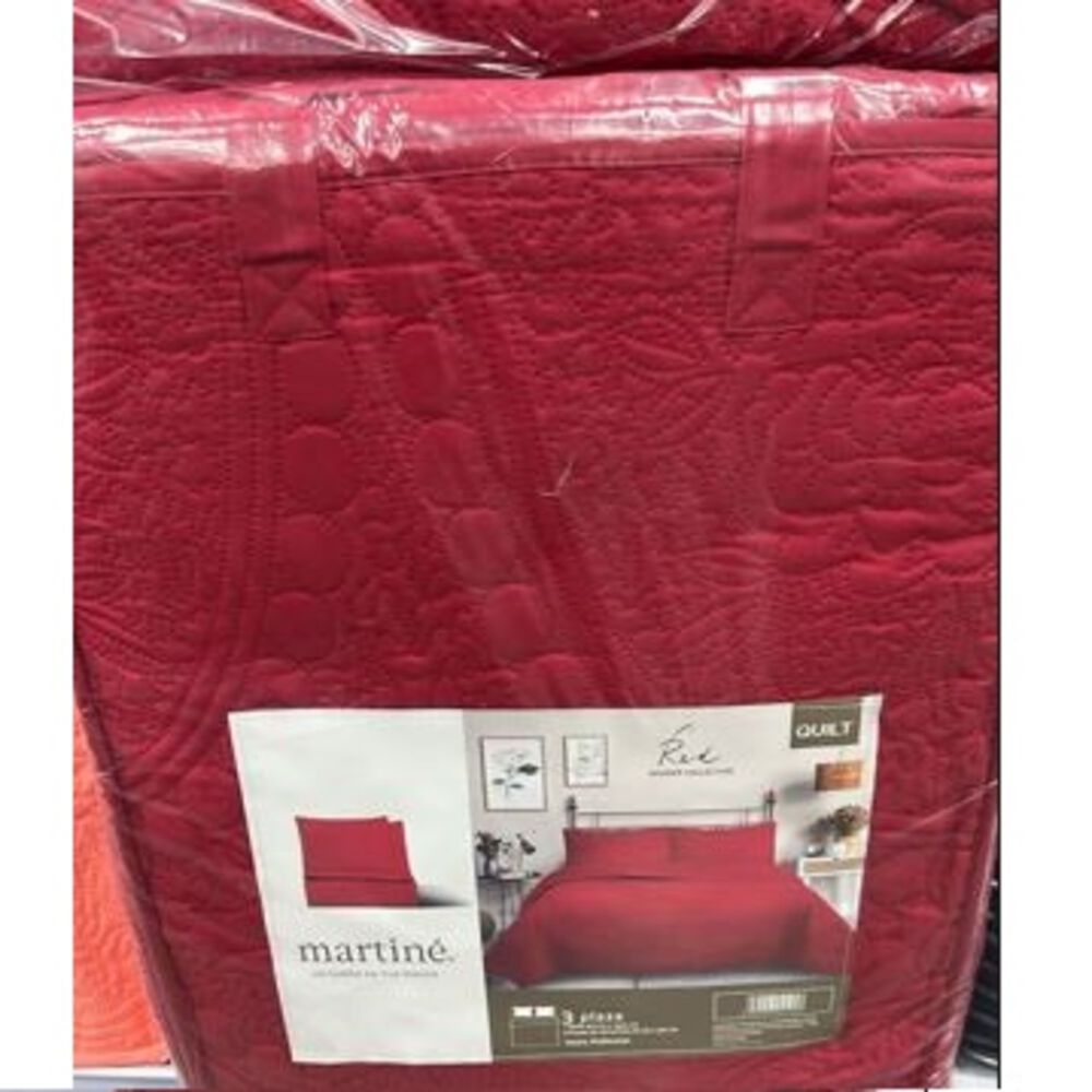 Cubrecama Quilt Reversible 3 Plazas King Rojo - Wonder Collection Martin&eacute; image number 1.0