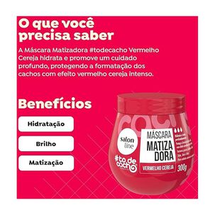 Mascara Matizadora To De Cacho Rojo Cereza 300gr Salon Line