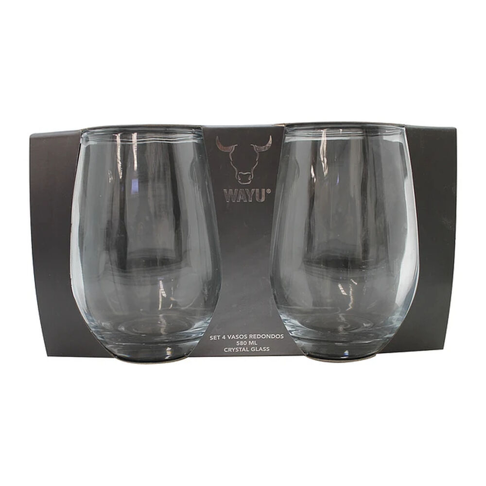 Set 4 Vasos Vidrio Redondo Wayu 580ml Coctel image number 1.0