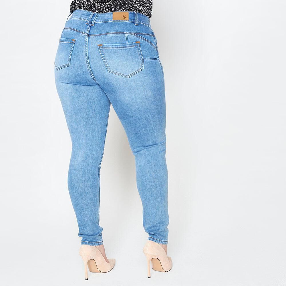 Jeans Jogger Talla Grande Tiro Medio Skinny Mujer Sexy Large image number 2.0