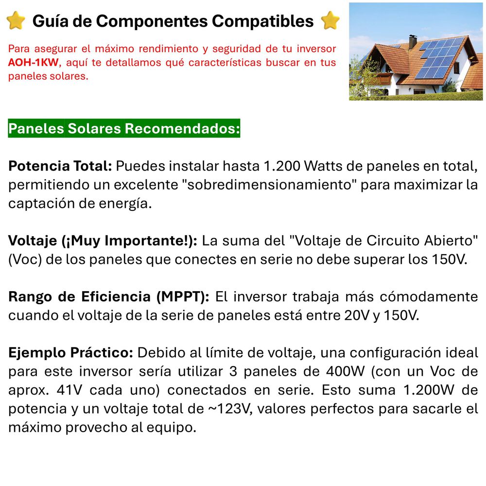 Inversor Solar 1000w 12v Potencia M&aacute;xima 2000w image number 5.0