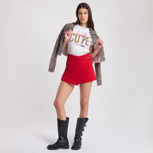 Short Falda Tiro Medio Relax Mujer Rolly Go