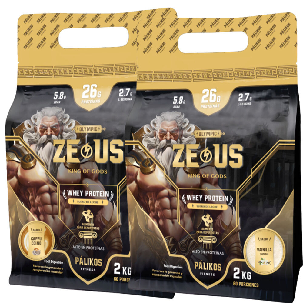 100% Whey Protein - 2 X Doypack De 2kg (cappuccino Y Vainilla) image number 0.0