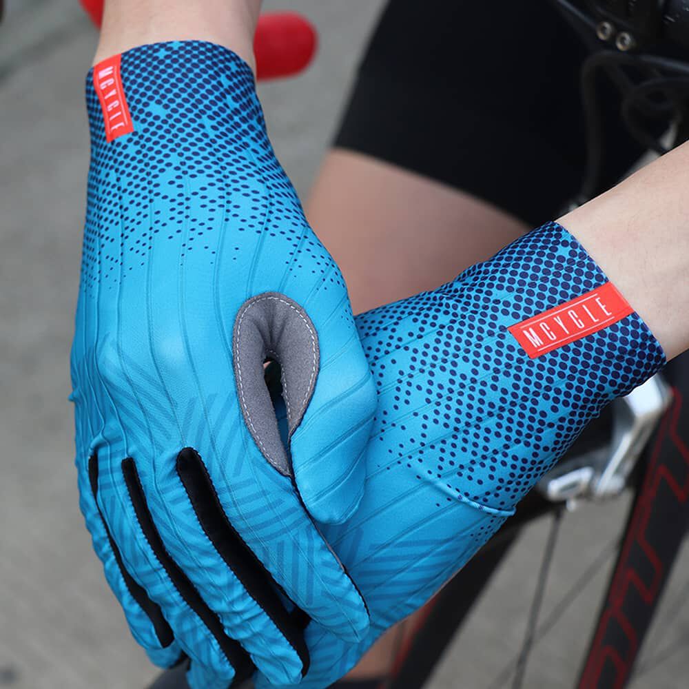 Guante Para Bicicleta Largo Ms003 Azul image number 6.0