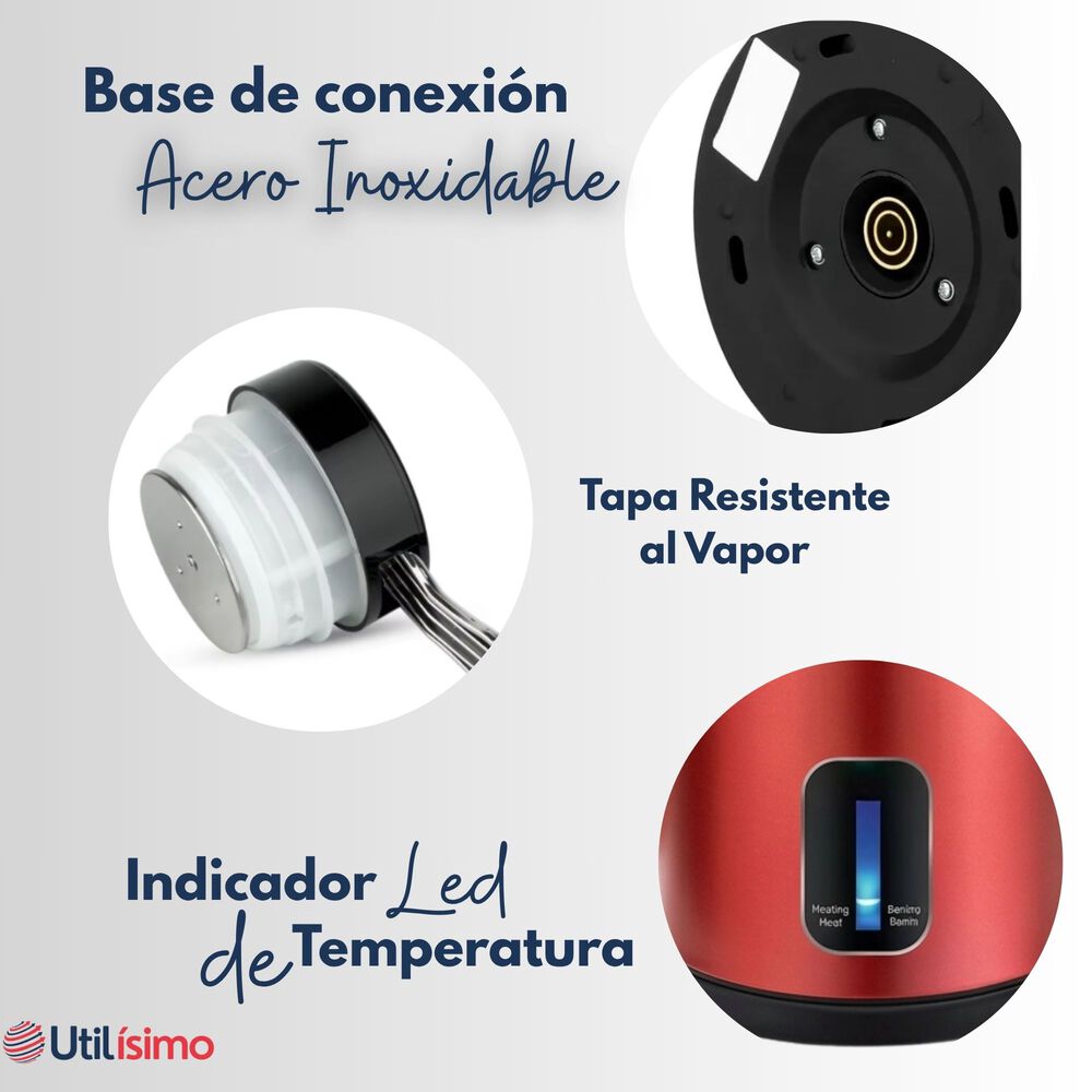 Termo Hervidor El&eacute;ctrico Acero Inoxidable 3.0 Litros image number 3.0