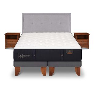 Cama Europea Cic Premium / 2 Plazas / Base Dividida + Set De Maderas
