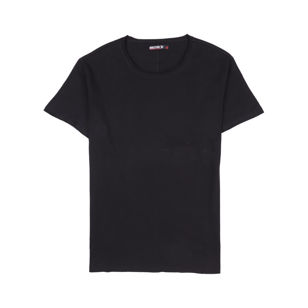 Polera Lisa Slim Fit Manga Corta Cuello Redondo Hombre Rolly Go image number 0.0