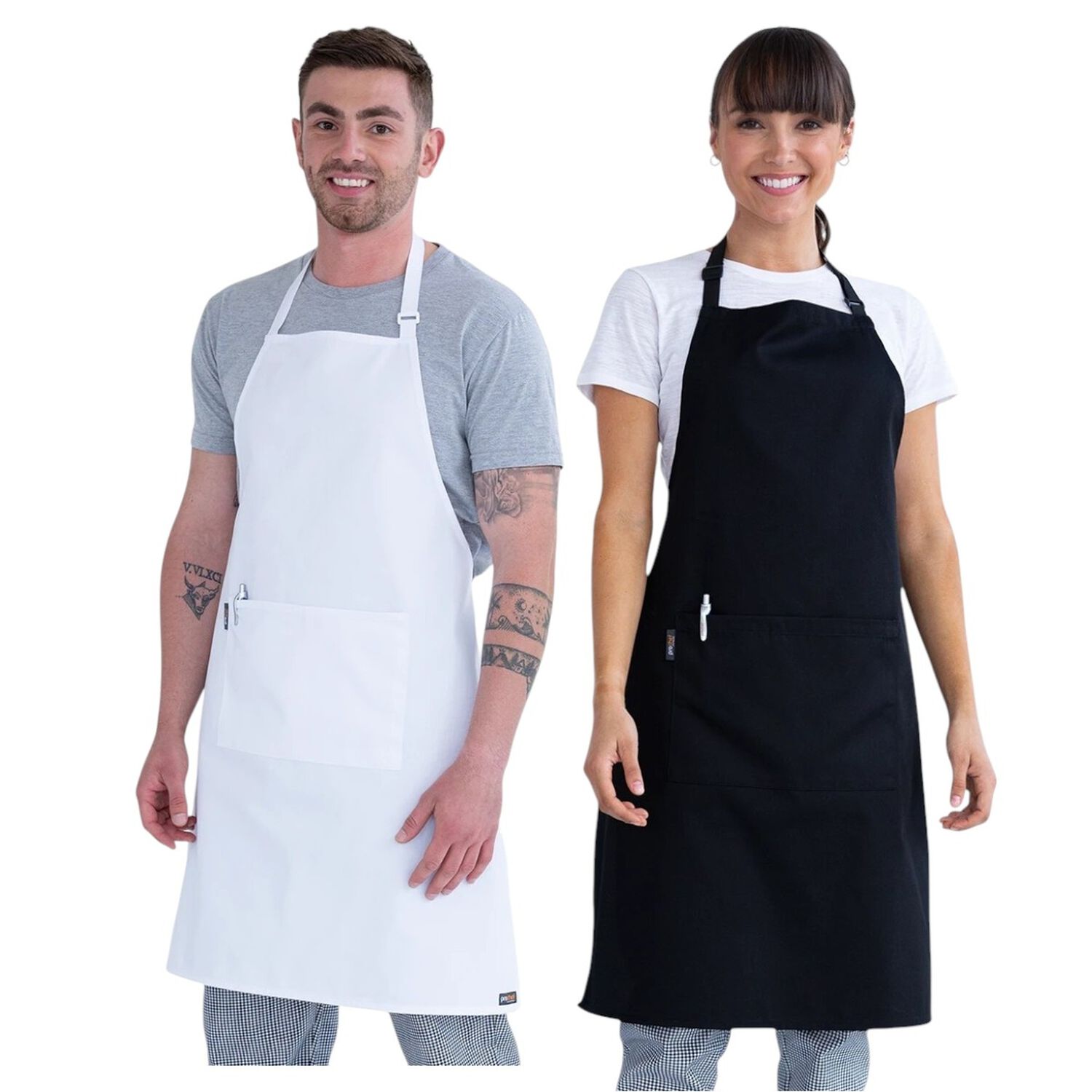 Pack 2 Pecheras | Delantales Chef Barberia Restaurante B&n image number 0.0