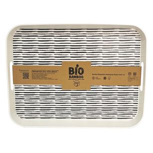 Bandeja Biobamboo Rayas 41x31 Cm Decogreen