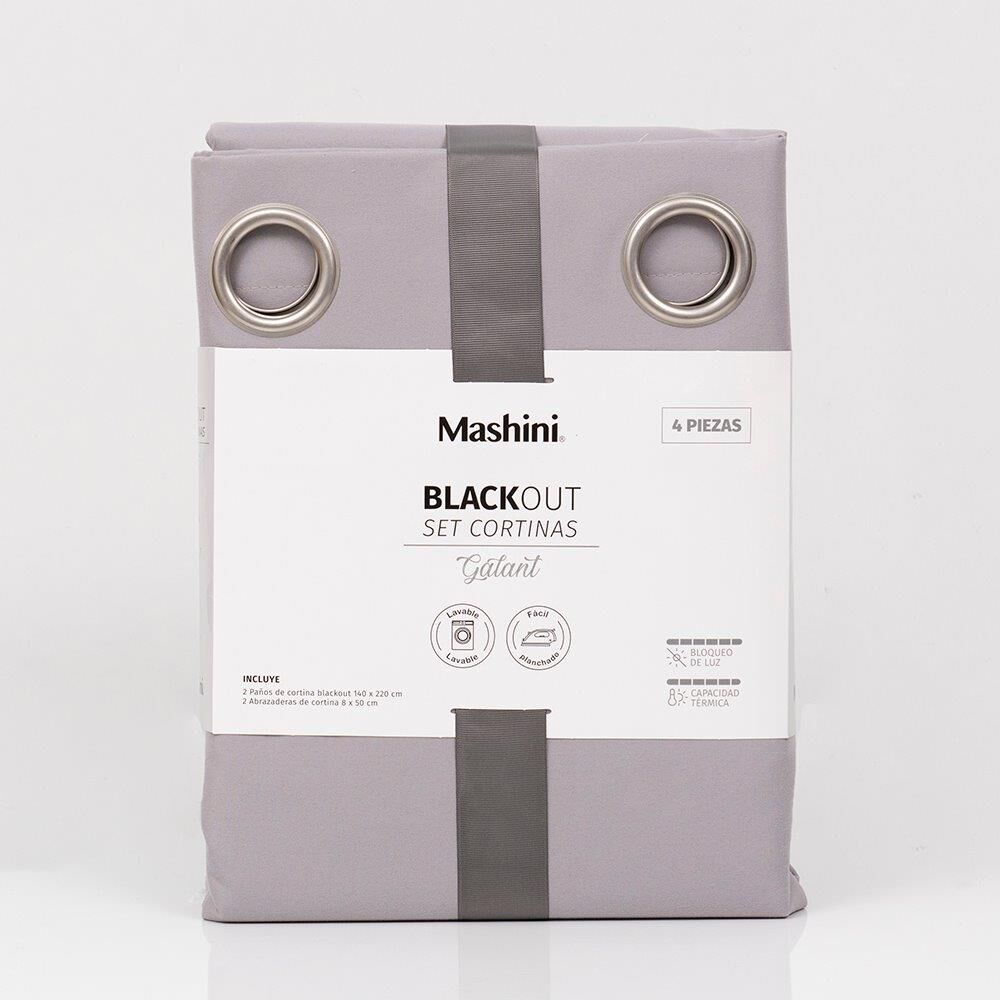 Set Cort. Blackout Arg 140x220 Cms Gris image number 2.0