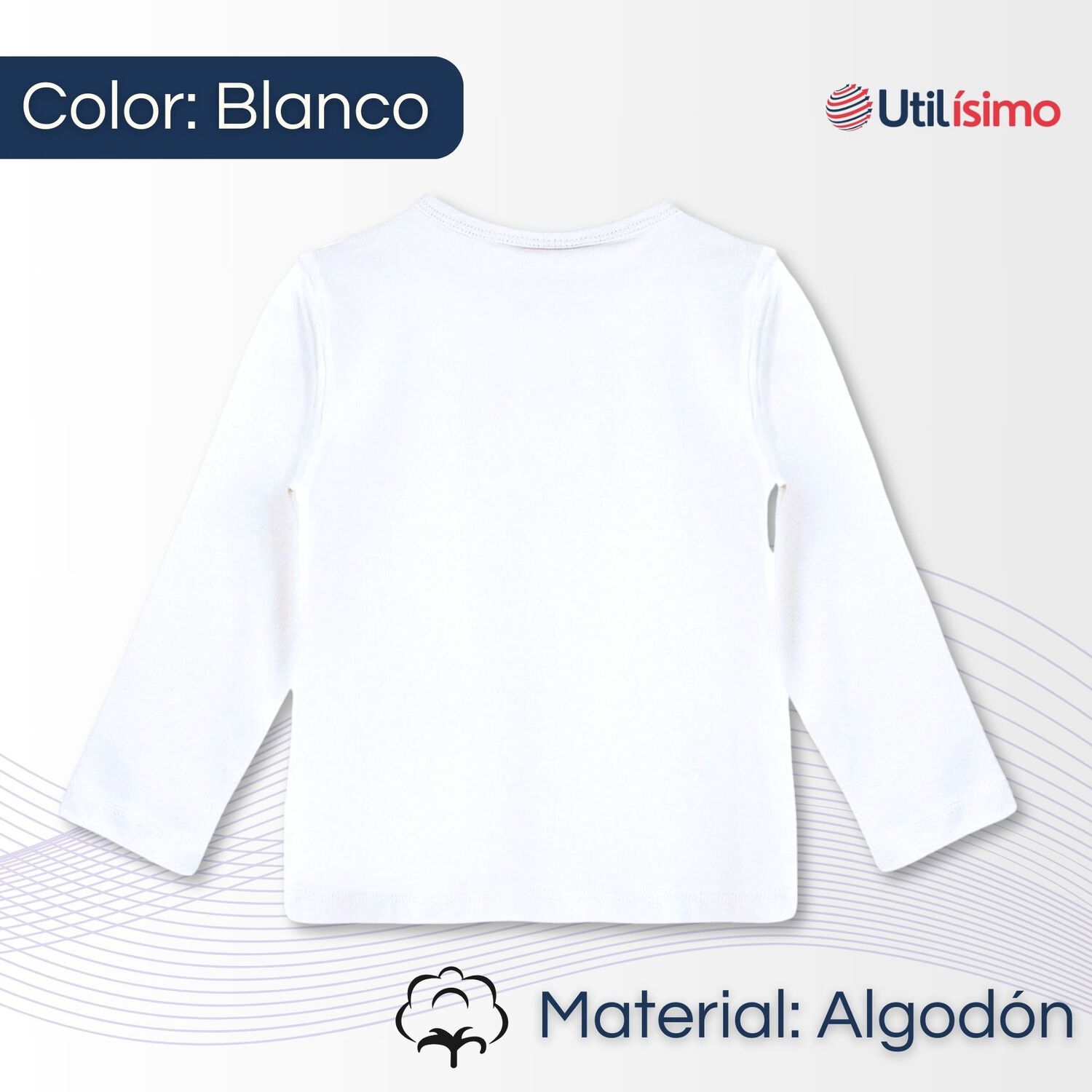 Camiseta Polera Polar De Ni&ntilde;a Color Blanco Primera Capa image number 4.0