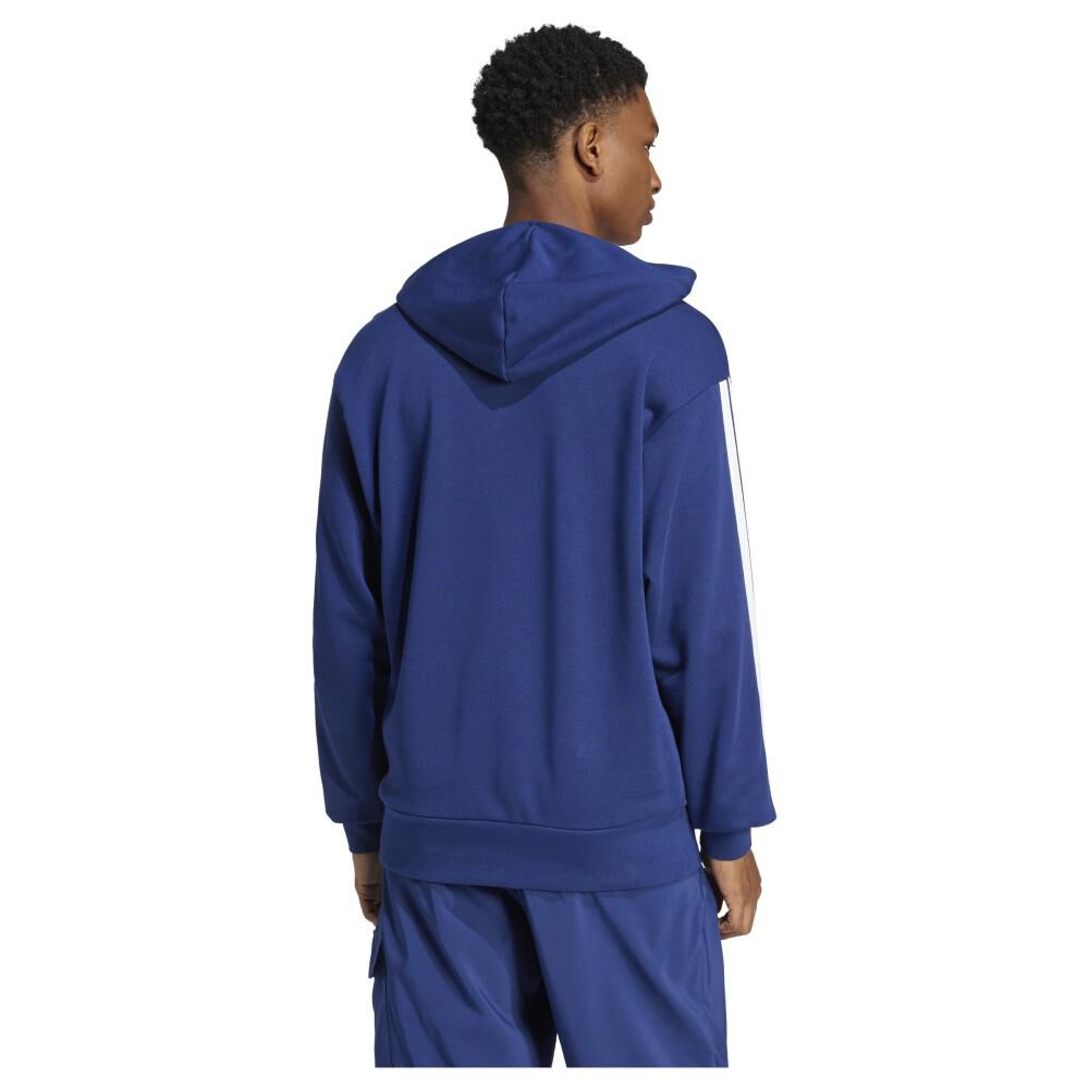 Polerón Con Capucha Hombre Essentials 3 Tiras Felpa Francesa Adidas image number 2.0