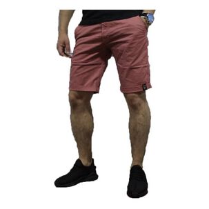 Bermuda Elasticada Rosa Con Dise&ntilde;o