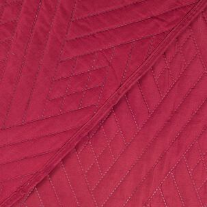 Set Quilt Liso + Sabana Liso 1.5 P Rojo