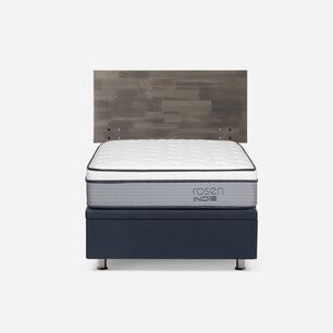 Cama Ba&uacute;l Rosen Indie / 1.5 Plazas / Base Normal + Respaldo Tabor Grafito