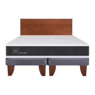 Cama Europea Cic Ortopedic / 2 Plazas / Base Dividida + Respaldo