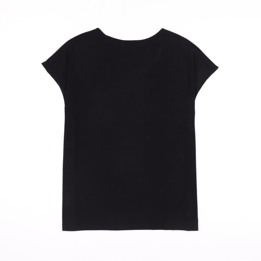 Polera Lisa Manga Corta Cuello V Mujer Lesage image number 1.0