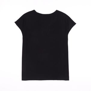 Polera Lisa Manga Corta Cuello V Mujer Lesage