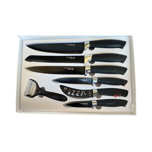 Set 7 Cuchillos Cocina Antiadherentes Y Antibacterianos - Ps