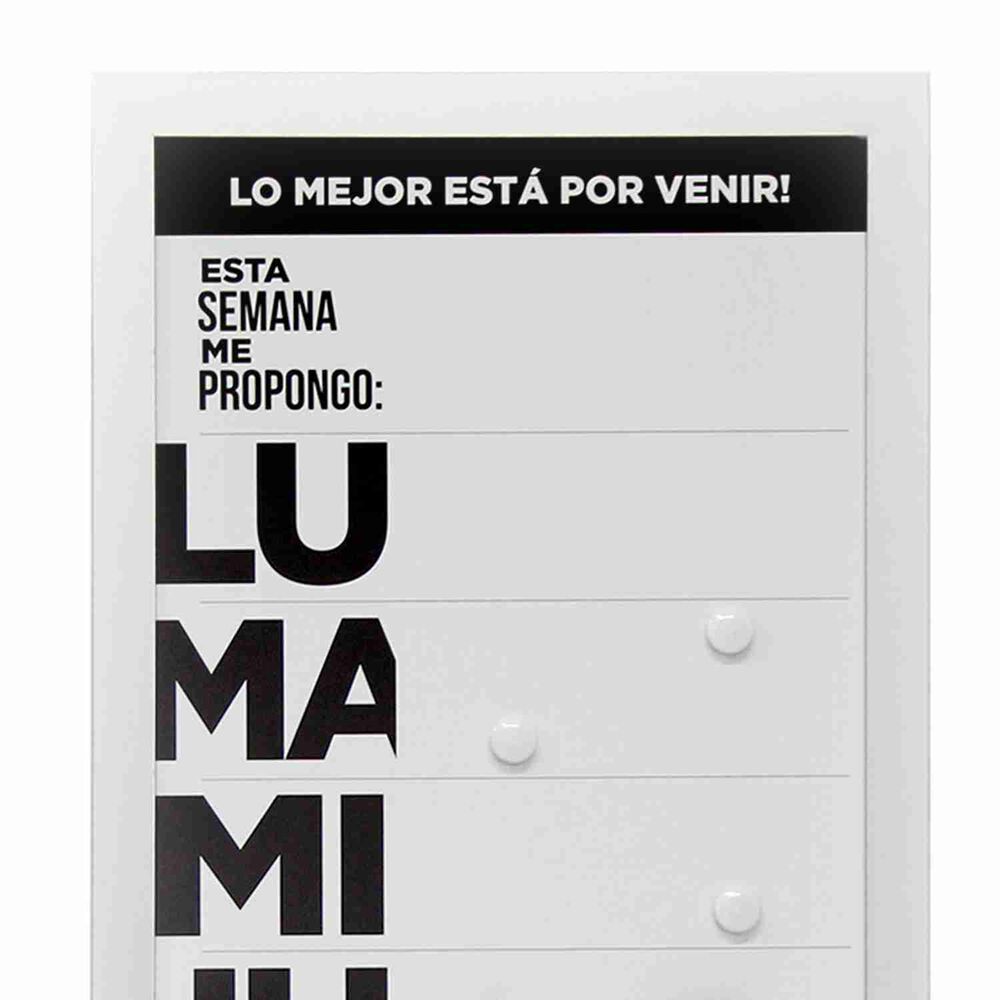 Pizarra Plástica Blanco 30x60 Work Blanco Vgo image number 1.0