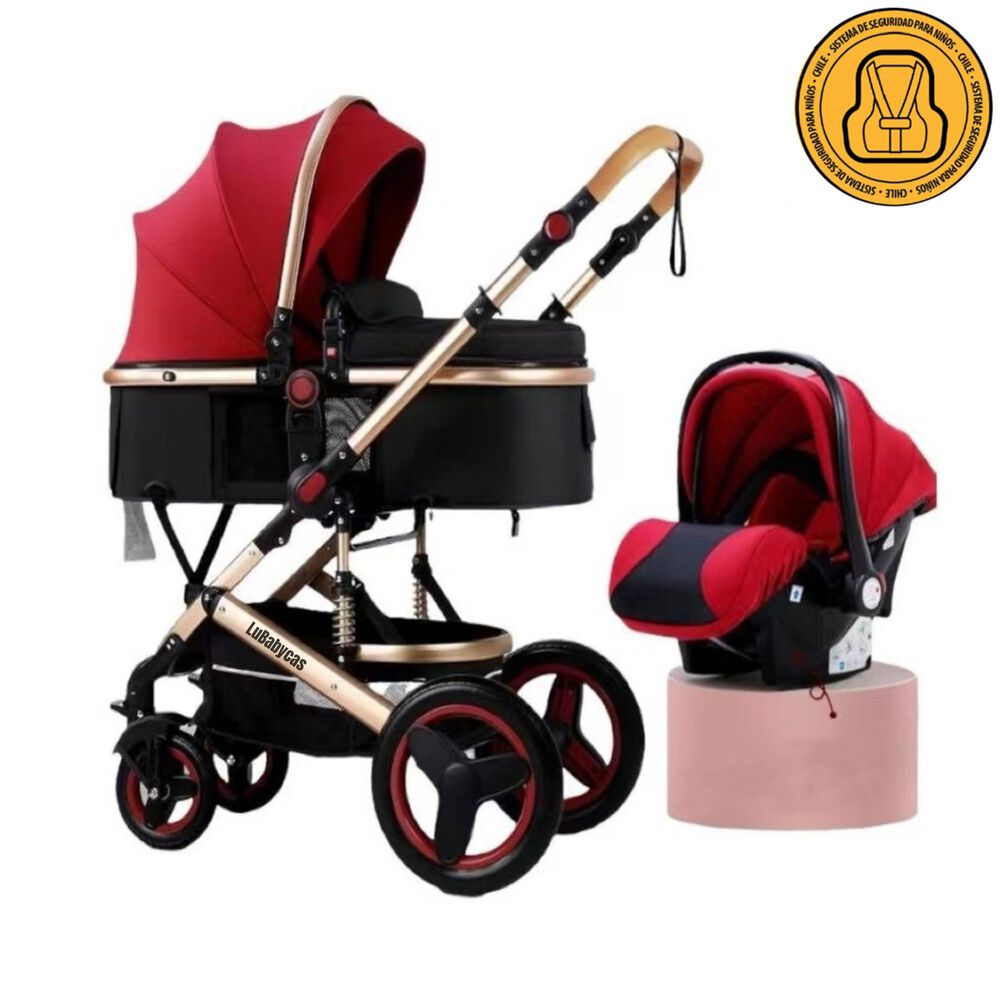 Coche Travel System Con Accesorios Burdeos Lubabycas image number 0.0