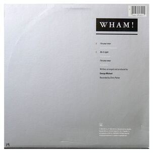 Wham - I'm Your Man | 12" Maxi Single Usado