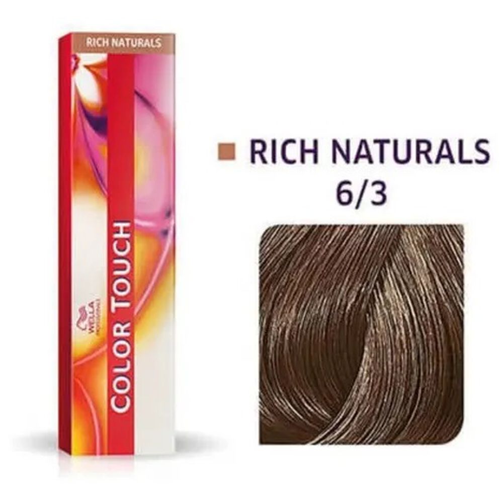 Tinte Para Cabello Wella Color Touch 6/3 Rubio Oscuro Dorado 60ml image number 1.0