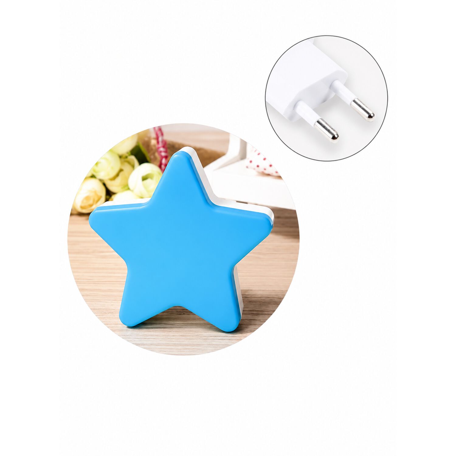 Lampara De Noche Espanta Cuco Luz Led Forma Estrella Ni&ntilde;os image number 2.0