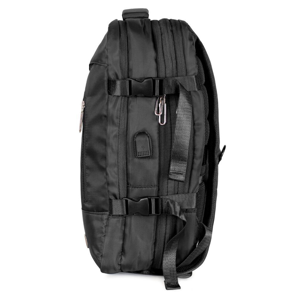 Mochila De Viaje Viral Negra Con Usb Swiss Bag image number 4.0