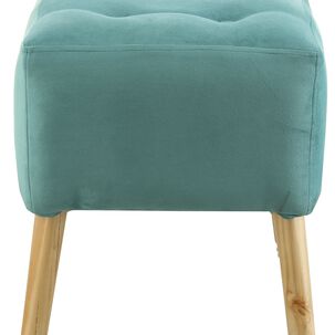 Pouf Alemania Turquesa Dise&ntilde;o Felpa 42x42x43 Cm M&aacute;xima Design