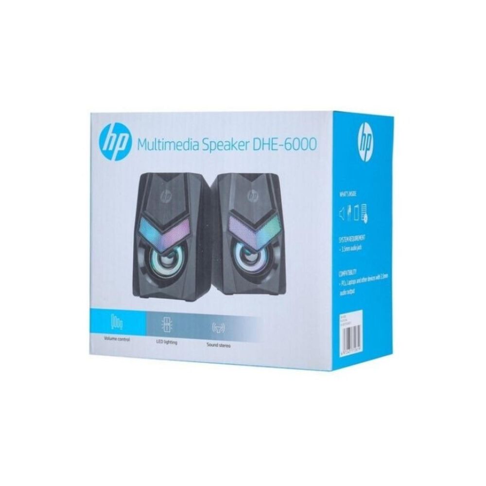 Parlantes Gamer Usb Jack 3.5 Rgb 2x3w Rms Negro Dhe-6000 image number 4.0