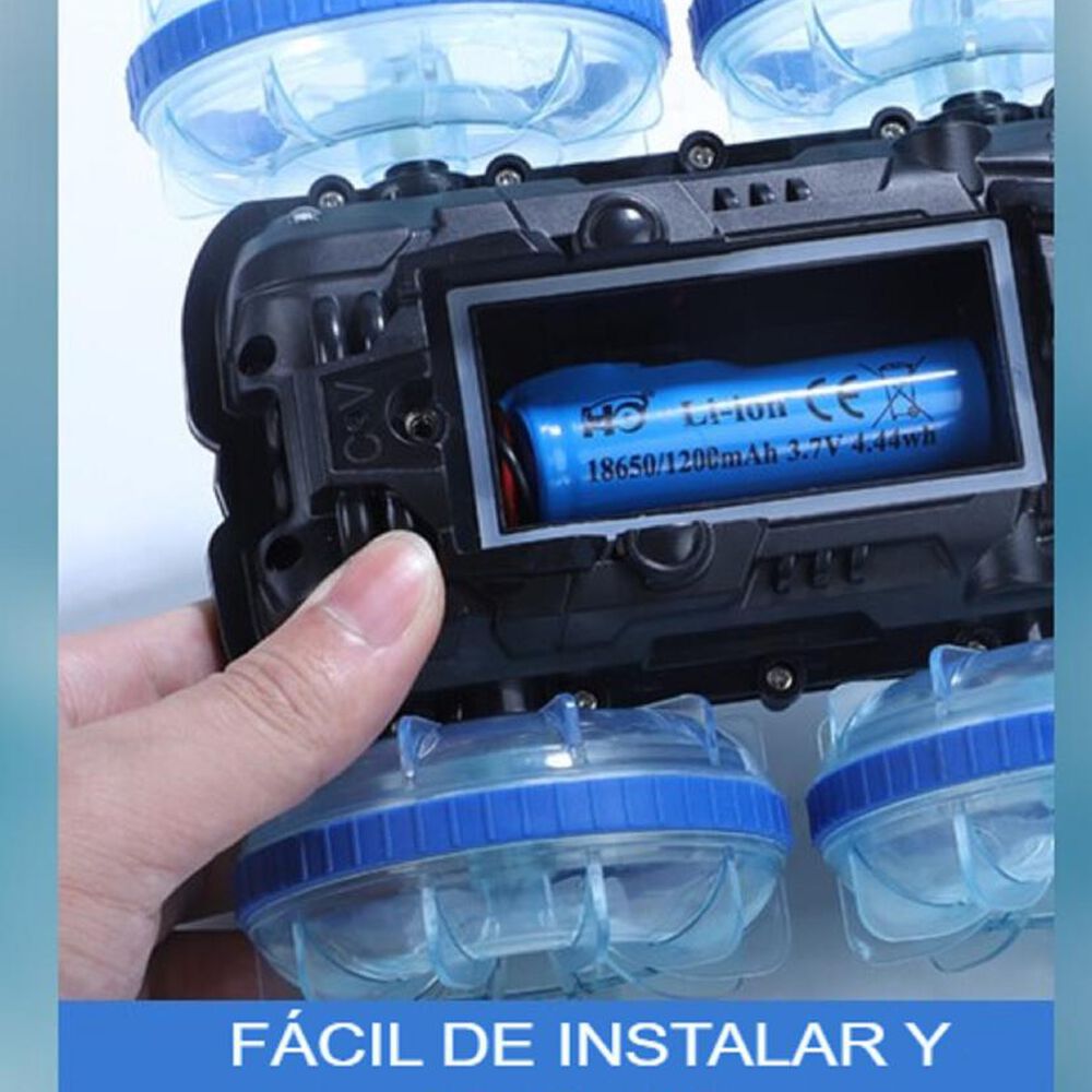 Auto Coche A Control Remoto Anfibio Y Tierra Todoterreno Led image number 6.0