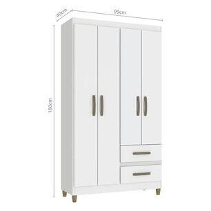 Cl&oacute;set Vekkahome Lisboa / 4 Puertas / 2 Cajones