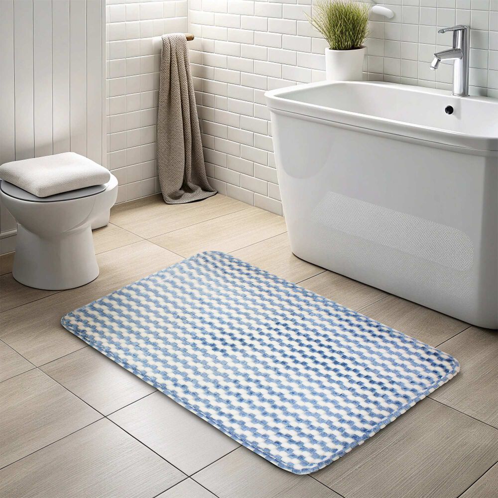 Alfombra De Ba&ntilde;o Nautica Home Memory Foam 50x80 Cm Con Dise&ntilde;o A Cuadros image number 1.0