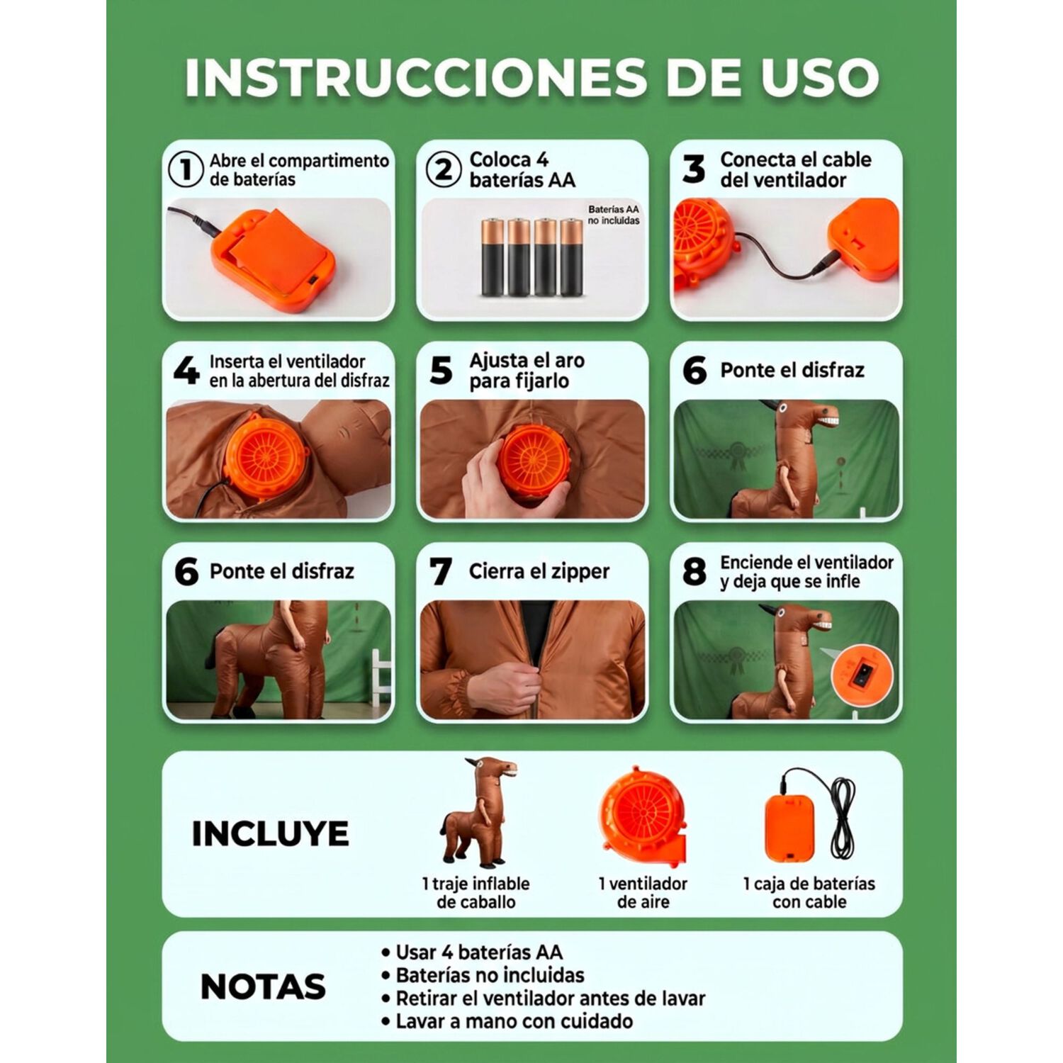Disfraz Inflable Caballo Adulto image number 6.0