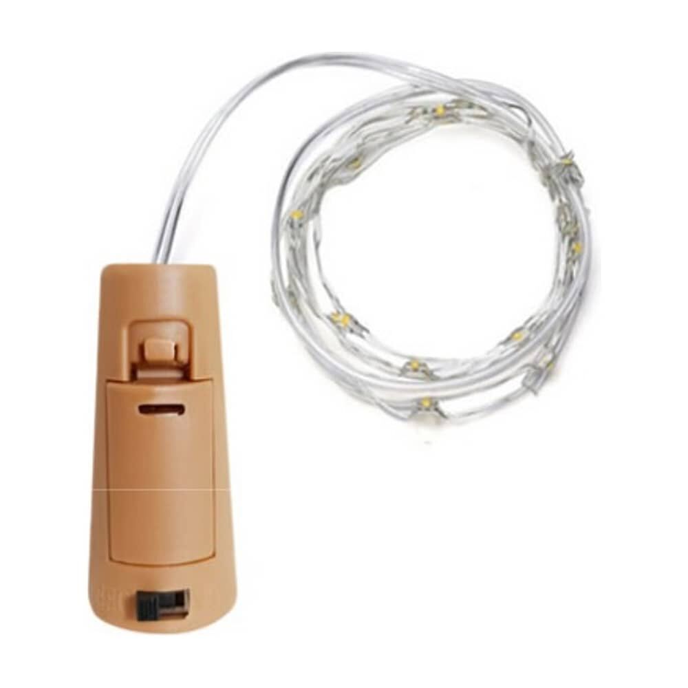 Luz Hada Tipo Corcho 1mt Alambre Guirnaldas Led Con Pilas Para Decoraci&oacute;n Para Botella U Otros Usos Con 3 Pilas Lr44 Inclu&iacute;das image number 0.0