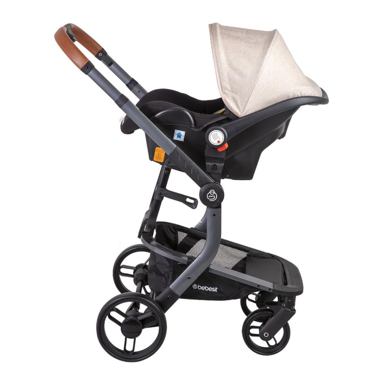 Coche Cuna Travel System Bebesit Taurus Beige image number 5.0