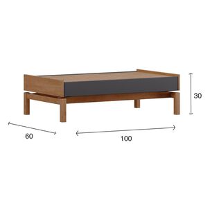 Mesa De Centro Barcelona 1 Caj&oacute;n Grafito-roble