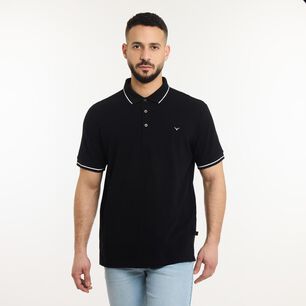 Polera Manga Corta Piqu&eacute; Hombre Az Black