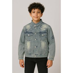 Chaqueta Mezclilla Ni&ntilde;o Look Urbano Y Funcional