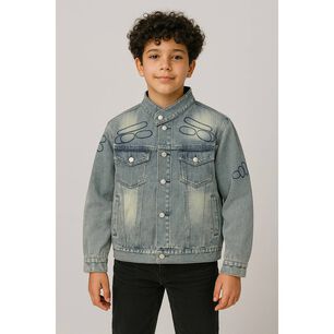 Chaqueta Mezclilla Ni&ntilde;o Look Urbano Y Funcional