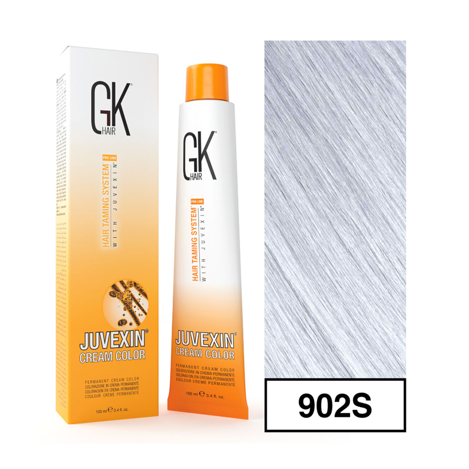 Gkhair - Tintura Cream Color Permanente Vegana 100ml + Oxidante - 902s Superaclarante Ultra Irisado image number 0.0