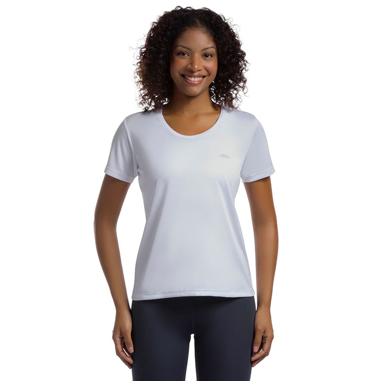Polera Essential Manga Corta Blanca Mujer image number 2.0