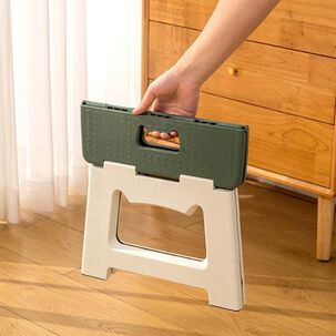 Taburete Plegable Portátil Compacto, Silla De Plástico 33cm