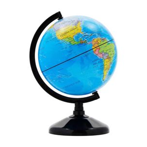 Globo Terraqueo 21,5 Cm 360 Grados, Mapa Mundi + Base Firme