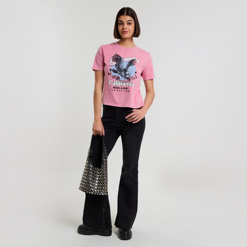 Polera Vintage Manga Corta Cuello Redondo Mujer Rolly Go image number 1.0
