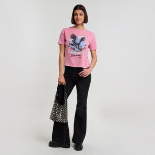 Polera Vintage Manga Corta Cuello Redondo Mujer Rolly Go