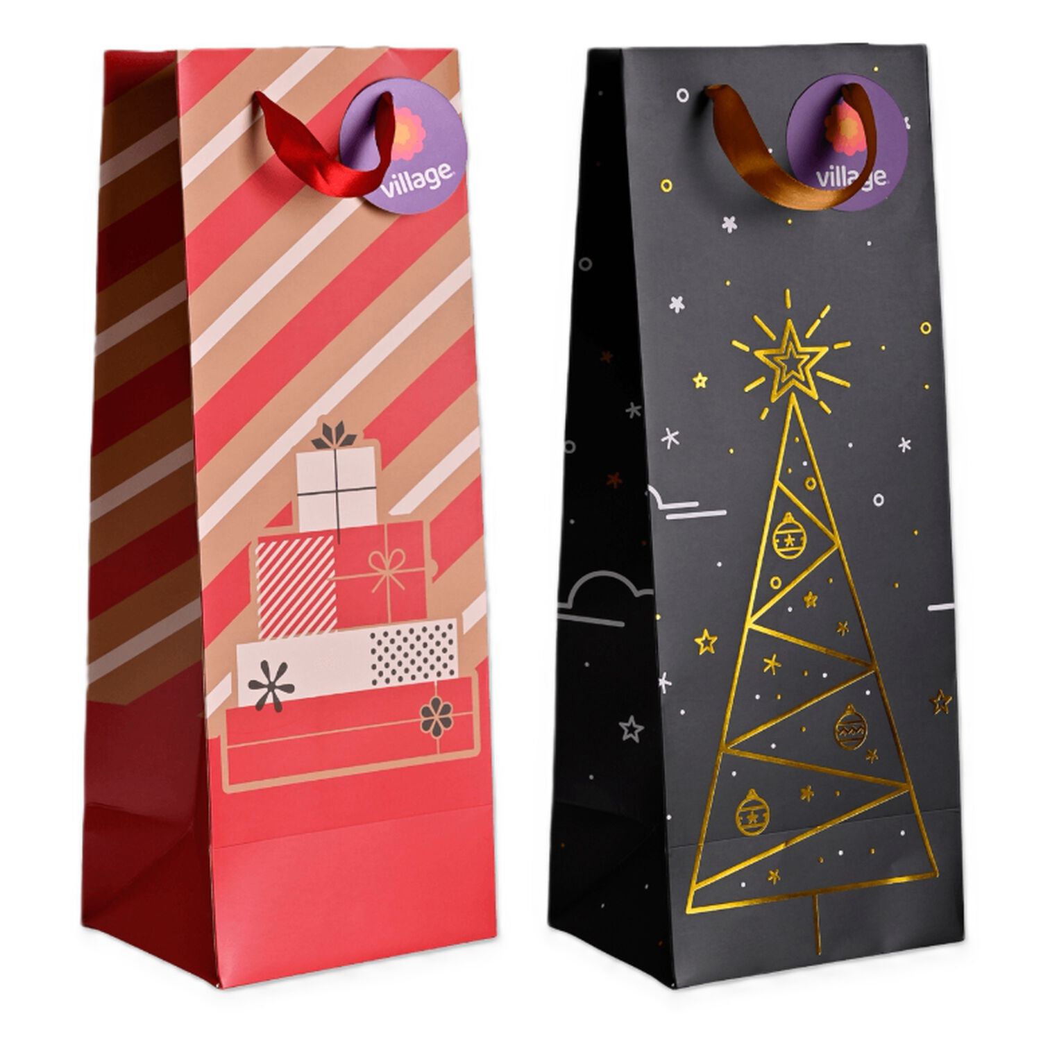 Bolsa De Regalo Navidad Botella Village image number 0.0