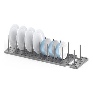 Estante Ajustable Drenaje Cocina Organizador Caj&oacute;n Gris