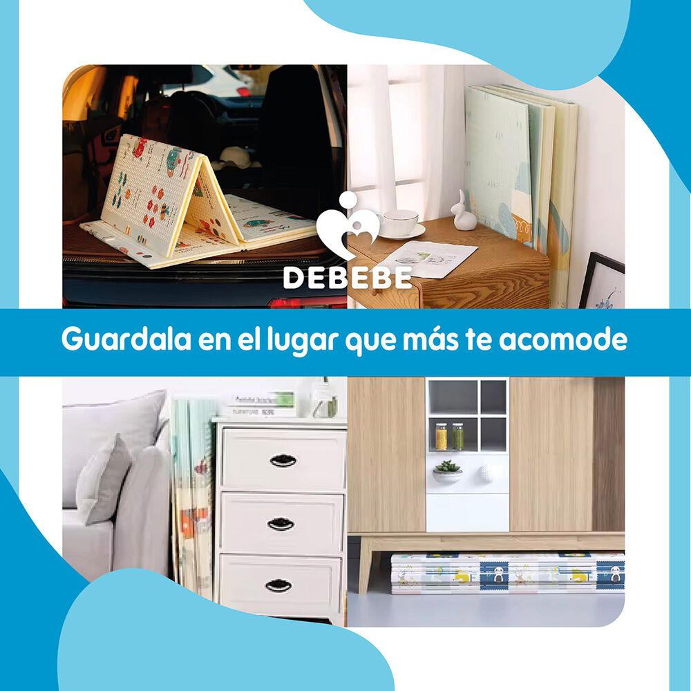 Alfombra Antigolpes Bebe Plegable Debebe 180x190x1cm image number 7.0